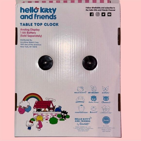 Hello Kitty & Friends Cinnamoroll Metallic Blue Table Top Analog Clock by Sanrio - Picture 6 of 8